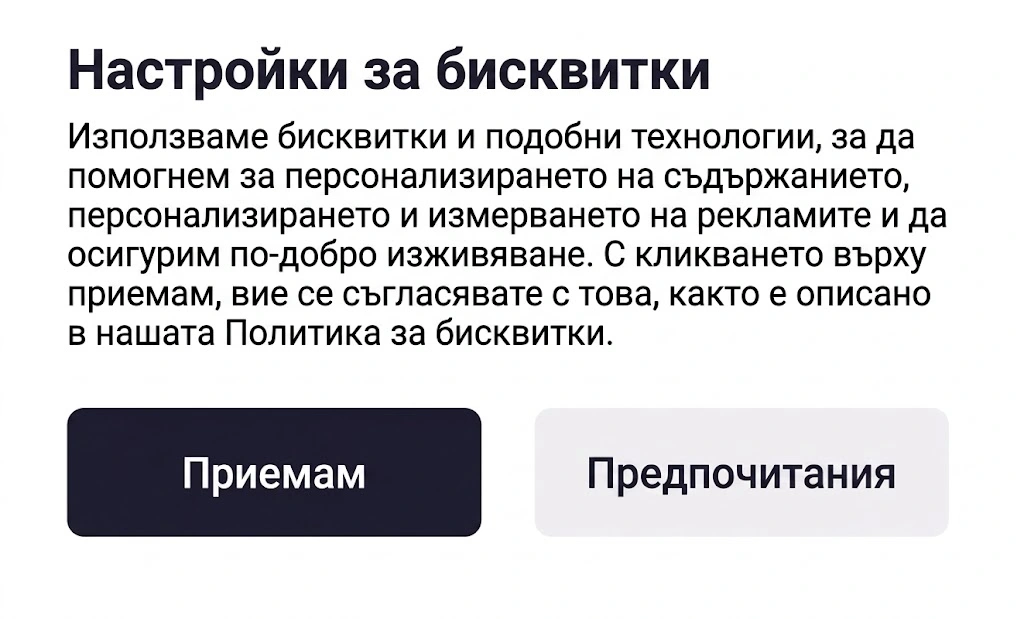 Информационен банер за бисквитки на сайта на Arthrovia